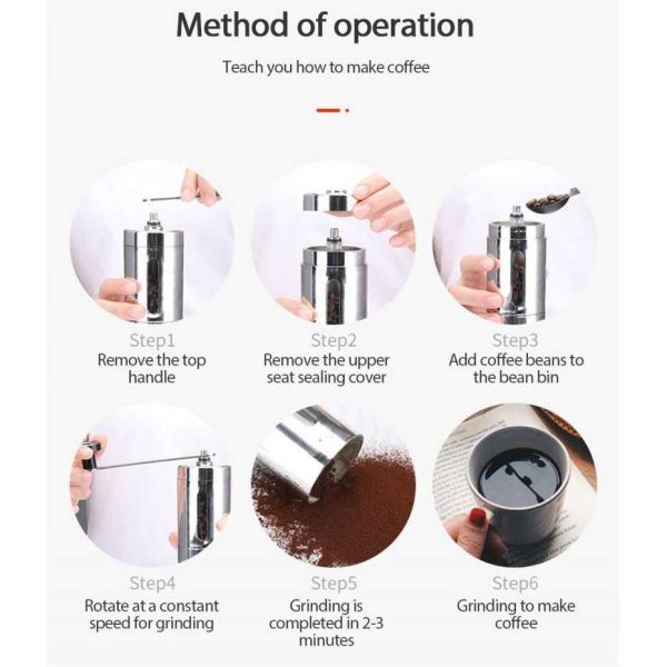 One Two Cups Alat Penggiling Kopi Manual Coffee Grinder Adjustable 60g - RH200