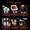 One Two Cups Alat Penggiling Kopi Manual Coffee Grinder 8 Gear - HY8