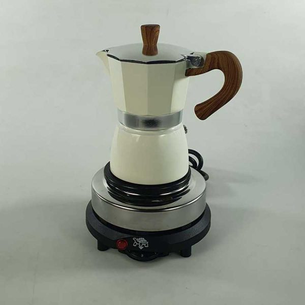 One Two Cups Moka Pot Espresso Coffee Maker 3 Cup 150ml with Heater - WY-03E