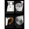 One Two Cups Moka Pot Espresso Coffee Maker 3 Cup 150ml with Heater - WY-03E