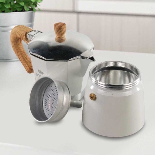 One Two Cups Moka Pot Espresso Coffee Maker 3 Cup 150ml with Heater - WY-03E