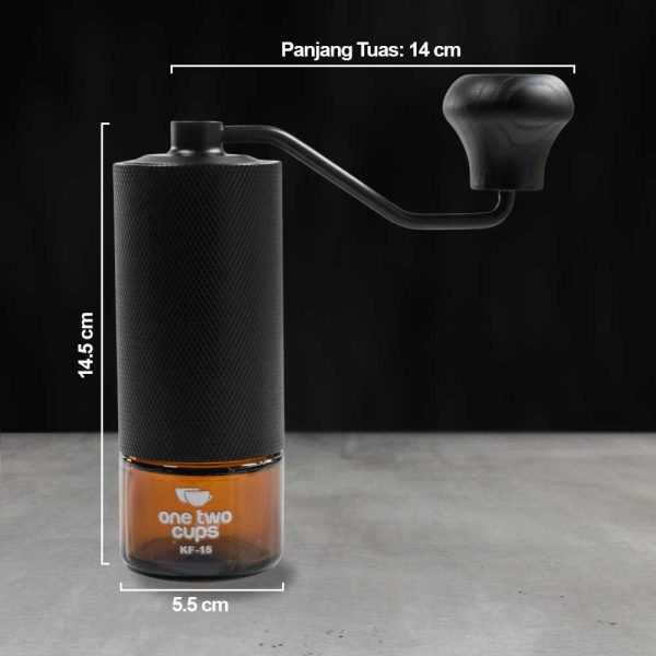 One Two Cups Alat Penggiling Kopi Manual Coffee Grinder Adjustable - KF-15