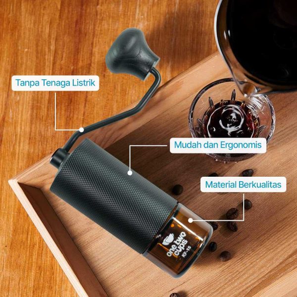 One Two Cups Alat Penggiling Kopi Manual Coffee Grinder Adjustable - KF-15