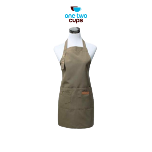 One Two Cups Celemek Masak Apron Dapur Canvas Strap Kancing - AGD01