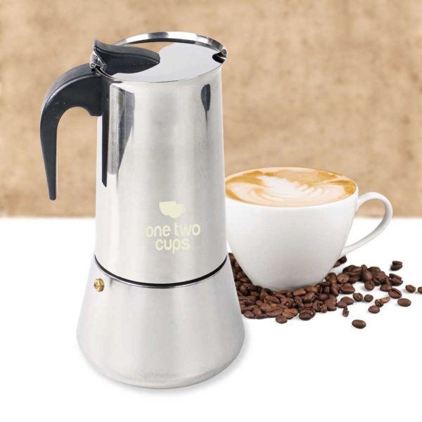 One Two Cups Moka Pot Espresso Coffee Maker Stovetop 12 Cup - Z21-600ml