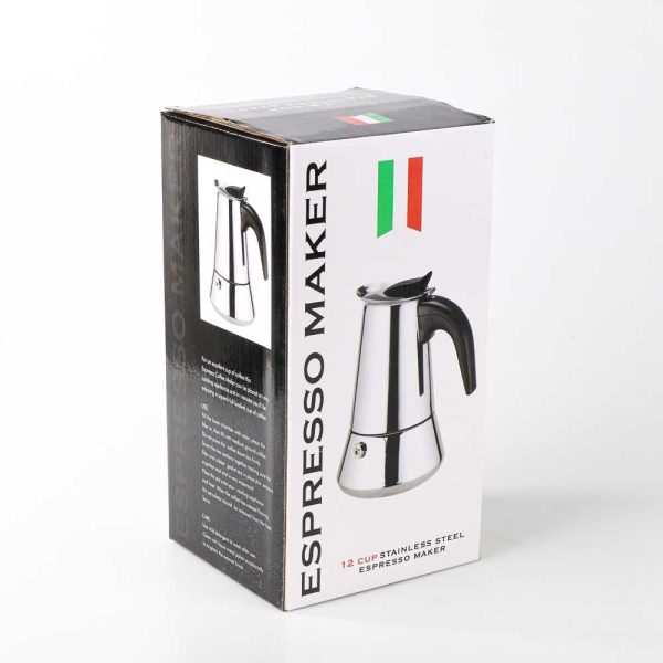 One Two Cups Moka Pot Espresso Coffee Maker Stovetop 12 Cup - Z21-600ml