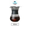 One Two Cups Coffee Maker Pot V60 Drip Kettle with Filter 200ml