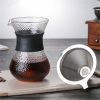 One Two Cups Coffee Maker Pot V60 Drip Kettle with Filter 200ml