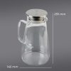 One Two Cups Teko Pitcher Teh Chinese Teapot Maker Glass 2.2 L - SL330