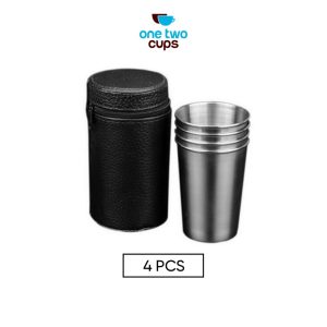 One Two Cups Gelas Cangkir Minum 70 ml 4PCS with Pouch - HG189
