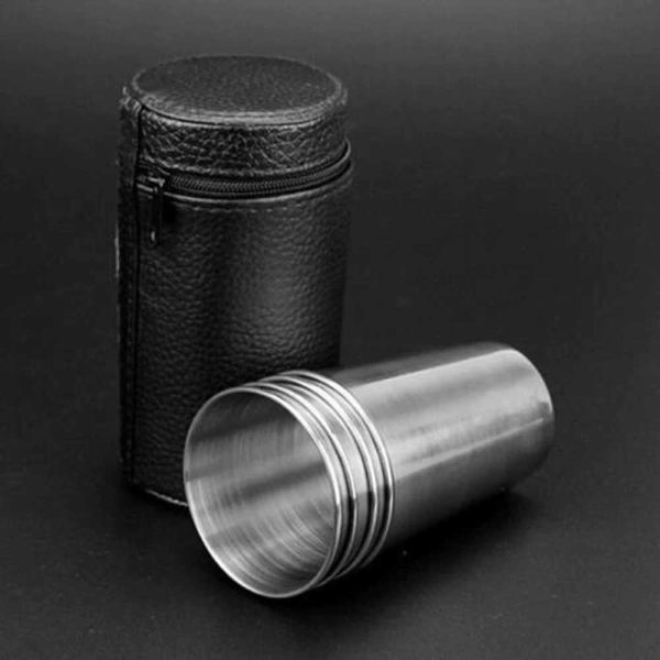 One Two Cups Gelas Cangkir Minum 70 ml 4PCS with Pouch - HG189