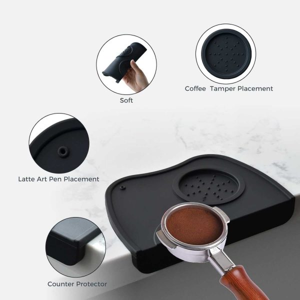 One Two Cups Silicone Holder Mat Tamper Kopi Espresso Barista - 0310-1