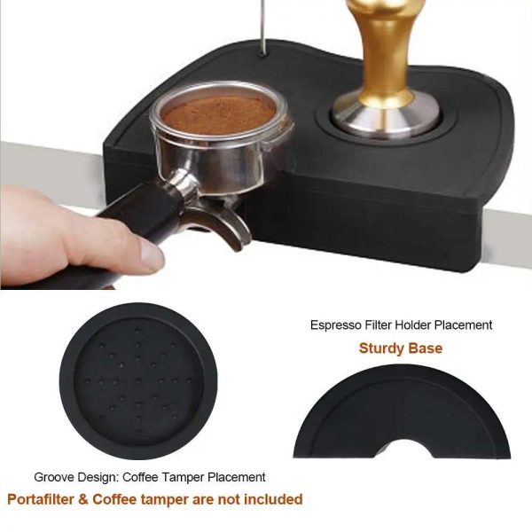 One Two Cups Silicone Holder Mat Tamper Kopi Espresso Barista - 0310-1