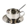 One Two Cups Set Cangkir Sendok Piring Kopi Stainless Steel - 201
