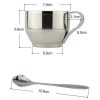 One Two Cups Set Cangkir Sendok Piring Kopi Stainless Steel - 201