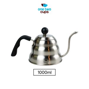 One Two Cups Coffee Maker Pot V60 Drip Kettle Teko Barista 1000ML