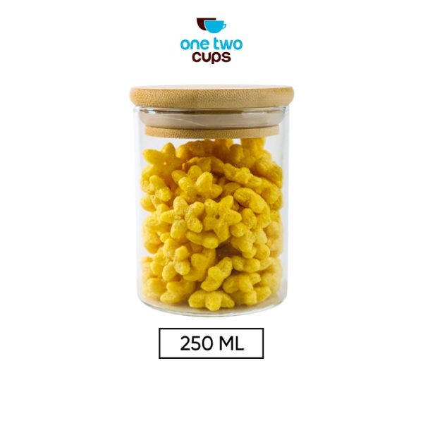 One Two Cups Toples Kaca Penyimpanan Makanan Borosilicate Glass Jar - GH1270 - 250 ML