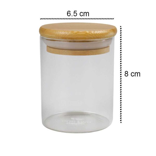 One Two Cups Toples Kaca Penyimpanan Makanan Borosilicate Glass Jar - GH1270 - 250 ML