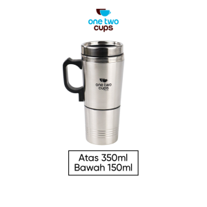 One Two Cups Gelas Pemanas Mobil Car Heating Cup 12V 350+150ML - EST350