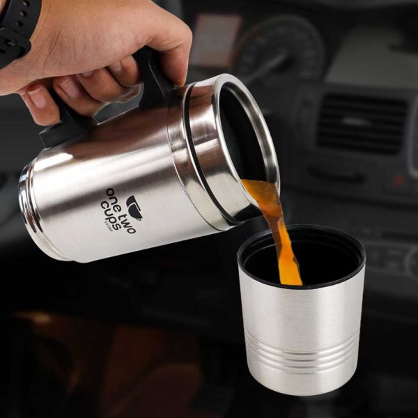 One Two Cups Gelas Pemanas Mobil Car Heating Cup 12V 350+150ML - EST350