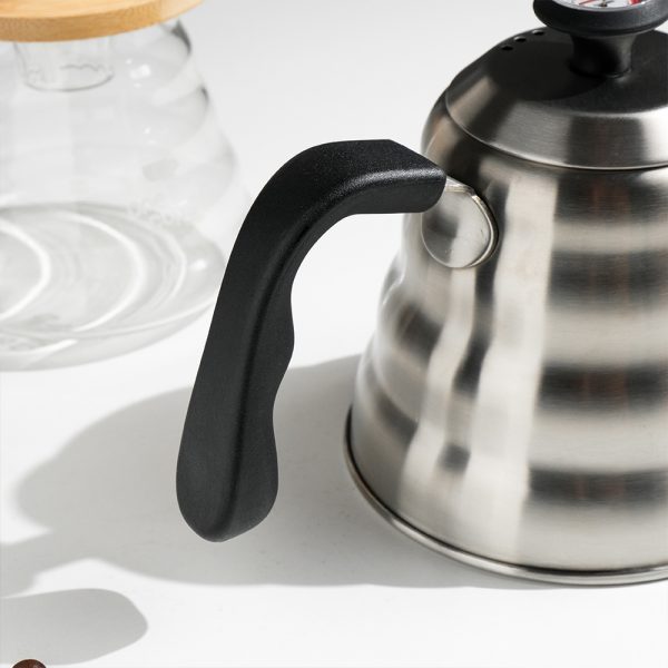 One Two Cups Coffee Maker Pot Drip Kettle Teko Barista with Thermometer - 1155ml