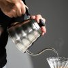 One Two Cups Coffee Maker Pot Drip Kettle Teko Barista with Thermometer - 1155ml