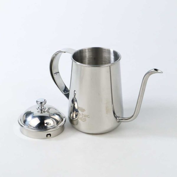 One Two Cups Coffee Maker Pot Drip Kettle Teko Barista Kopi 650ml - HS4011 - Silver