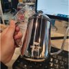 One Two Cups Coffee Maker Pot Drip Kettle Teko Barista Kopi 650ml - HS4011 - Silver
