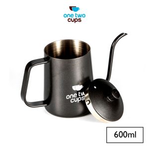 One Two Cups Coffee Maker Pot Long Mouth Drip Teko Kopi Barista 600ml