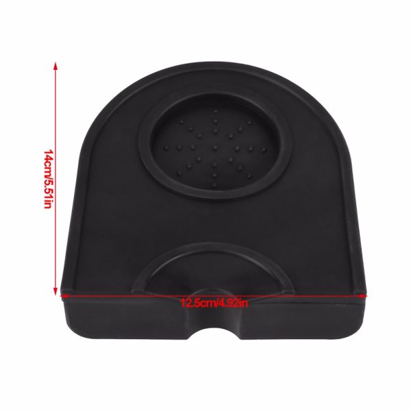 One Two Cups Silicone Holder Mat Tamper Kopi Espresso Barista - Black