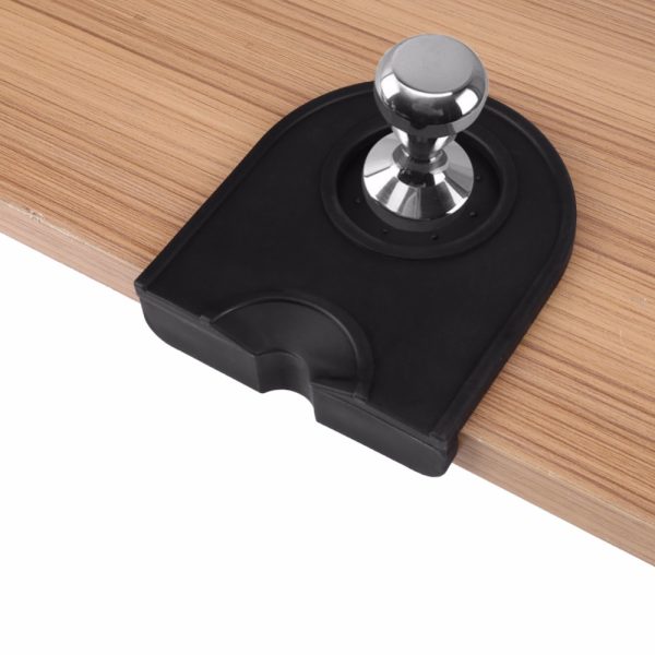 One Two Cups Silicone Holder Mat Tamper Kopi Espresso Barista - Black