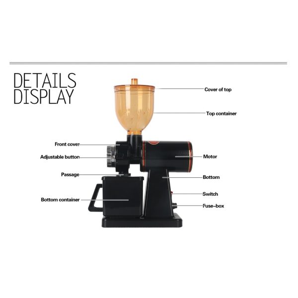 One Two Cups Penggiling Kopi Electric Coffee Grinder - 600N - Black