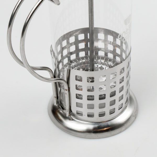 One Two Cups French Press Coffee Maker Pot Grid Pattern 350ml