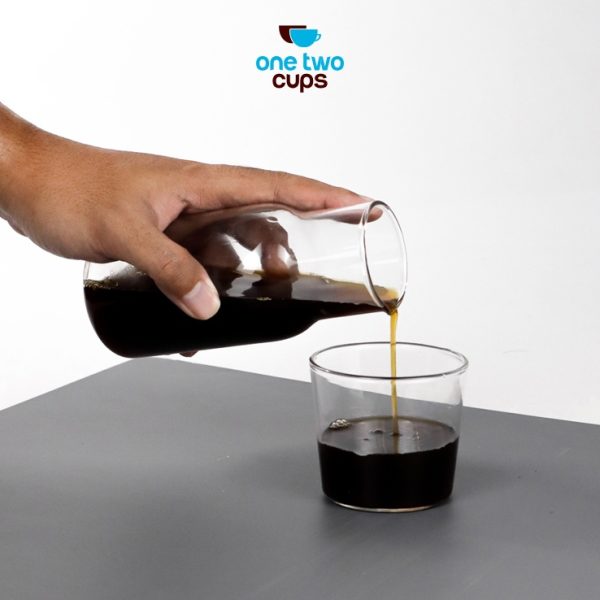 One Two Cups Gelas Cangkir Tea Coffee Sereal Desain 2 in 1 Glass Small 360 ml