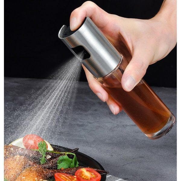 One Two Cups Botol Minyak Spray Olive Oil BBQ Chinese Food 100ml - HEA-1075 - Silver