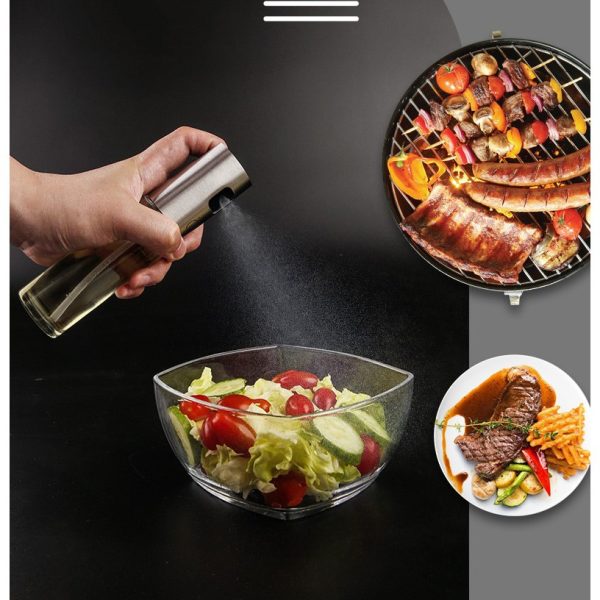 One Two Cups Botol Minyak Spray Olive Oil BBQ Chinese Food 100ml - HEA-1075 - Silver