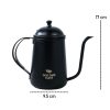 One Two Cups Coffee Maker Pot Drip Kettle Teko Barista Kopi 650ml - Black