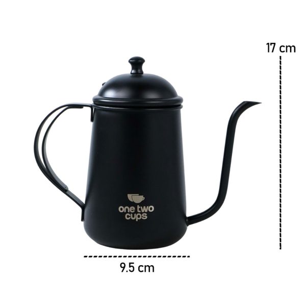 One Two Cups Coffee Maker Pot Drip Kettle Teko Barista Kopi 650ml - Black