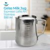 One Two Cups Gelas Pitcher Kopi Espresso Latte Art Stainless Steel 600ml