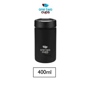 One Two Cups Botol Minum Thermos Mini Stainless Steel 400ML - Black