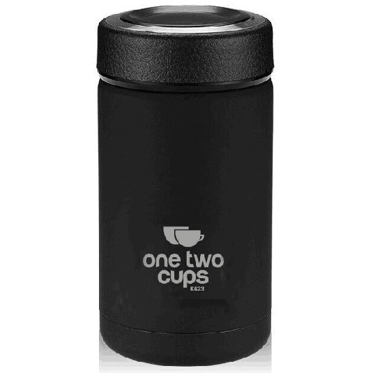 One Two Cups Botol Minum Thermos Mini Stainless Steel 400ML - Black