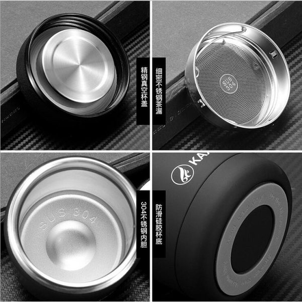 One Two Cups Botol Minum Thermos Mini Stainless Steel 400ML - Black