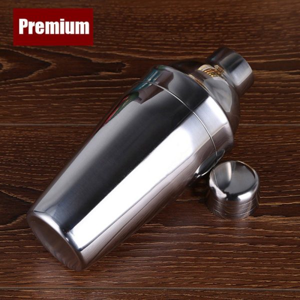 One Two Cups 6 in 1 Bartender Drink Bar Set Cocktail Shaker Stainless Steel 550ml - BA016 - Silver