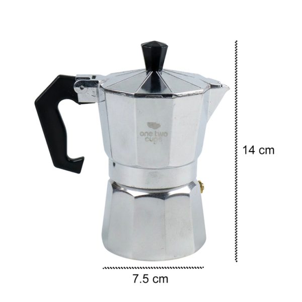 One Two Cups Espresso Coffee Maker Moka Pot Teko 100ml 2 Cup - JF112