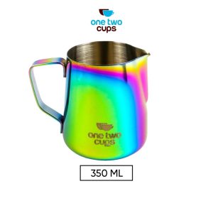 One Two Cups Gelas Milk Jug Kopi Latte Art Rainbow Stainless - 10084