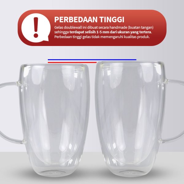 One Two Cups Gelas Double Wall Anti Panas Insulated Cup 450ml