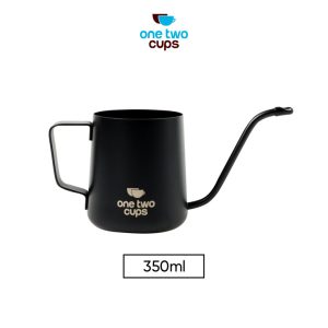 One Two Cups Teko Pitcher Kopi Teh Drip Kettle Cup Stainless Steel 350ml - Black