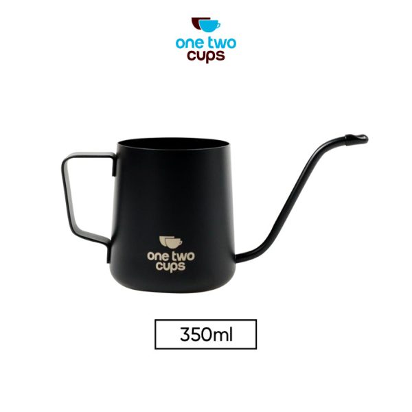 One Two Cups Teko Pitcher Kopi Teh Drip Kettle Cup Stainless Steel 350ml - Black