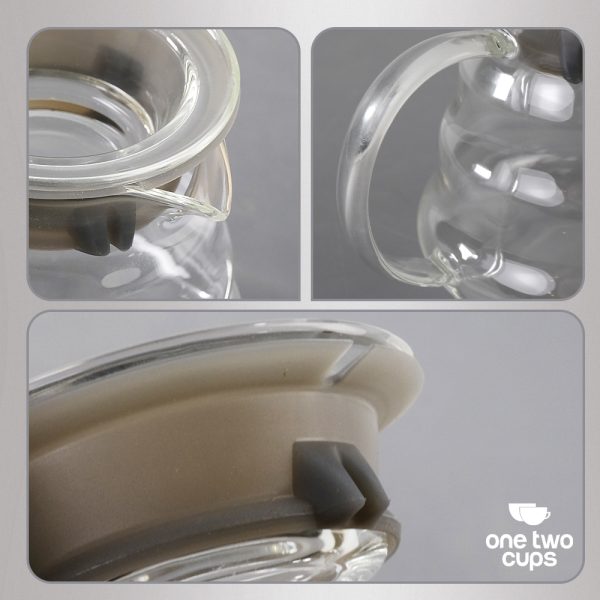 One Two Cups Coffee Maker Pot V60 Drip Kettle Teko Kopi Barista 800ml
