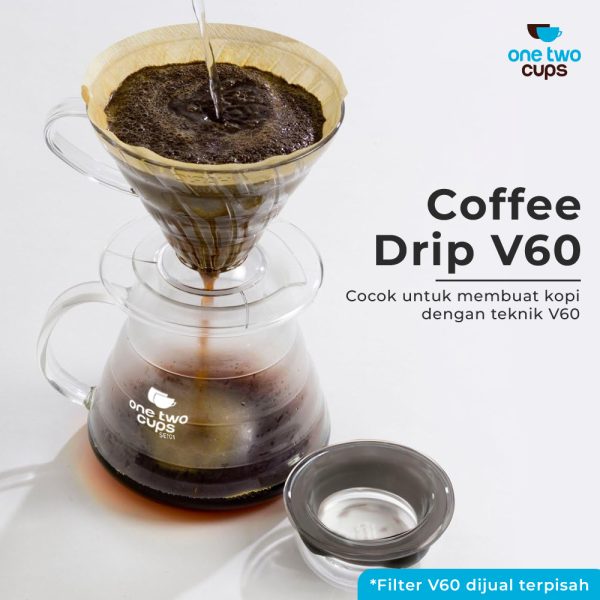 One Two Cups Coffee Maker Pot V60 Drip Kettle Teko Kopi Barista 800ml